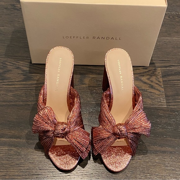 New In Box Loeffler Randall Penny Knot Mules - Picture 5 of 10